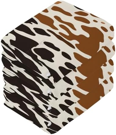 Rustic Cow Print Washcloth Set