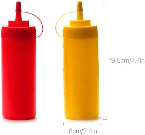3-PIECE REusable SQUEEZE BOTTLES LEAK-PROOF MEASURING CAPS FOOD-GRADE KITCHEN ESSENTIALS