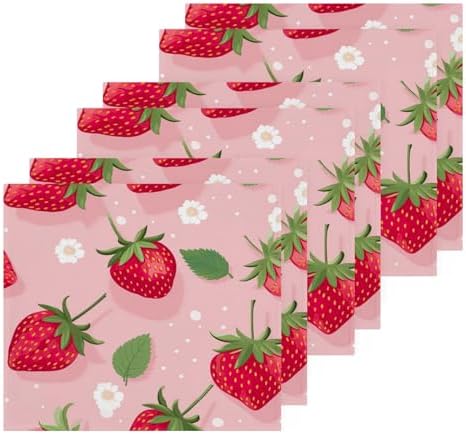 Strawberry Washcloth Set Perfect for Washdowns Soft Reusable Towels