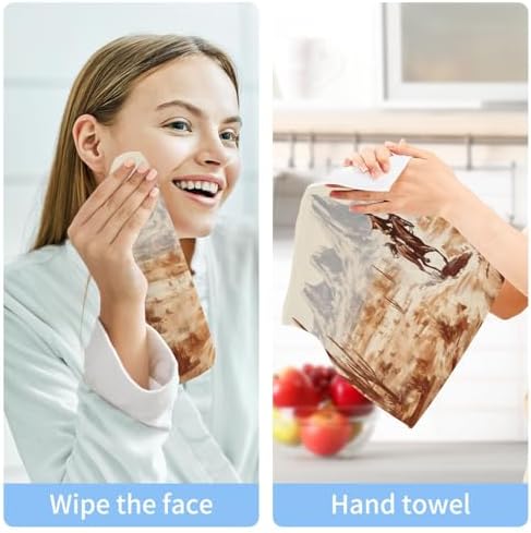 Cowboy Washcloth Set - Soft Reusable Face Towels for All Ages