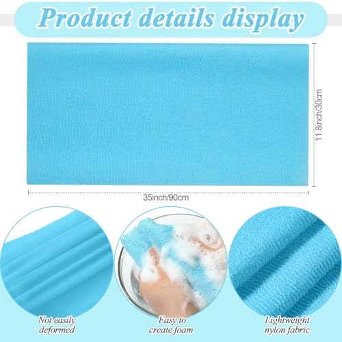 Boao 4 Piece Exfoliating Washcloth Set Blue