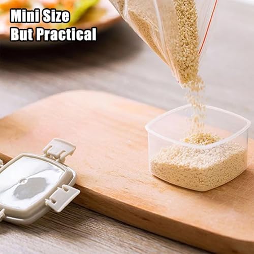 Mini Transparent Food Storage Containers with Leak-Proof Lid 4Pcs