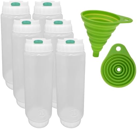Rockland Guard FIFO Squeeze Bottle Refillable 6-Pack Green