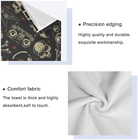DOMIKING Skull Bath Towel Set of 3