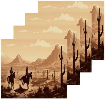 Xigua Western Cowboy Washcloths Absorbent Soft 10x10