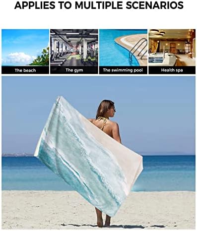 Seven Roses Microfiber Bath Towels Set - Nautical Soft for Beach Kitchen