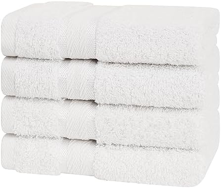 100 Cotton Soft Washcloths Set for Bathroom