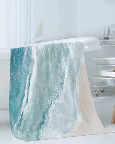 Seven Roses Microfiber Bath Towels Set - Nautical Soft for Beach Kitchen