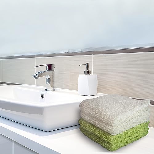 Dual Sided Bamboo Rayon Washcloths Hypoallergenic for Sensitive Skin