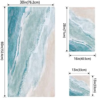 Seven Roses Microfiber Bath Towels Set - Nautical Soft for Beach Kitchen