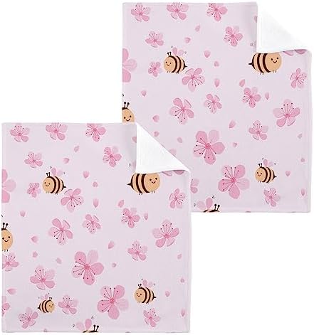 Luxury Pink Cherry Blossom Bath Towels 2 Pack