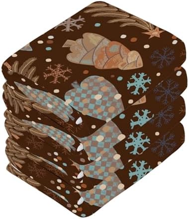 Burbuja Christmas Trees - Cotton Washcloths Set of 2 - Fingertip Towels