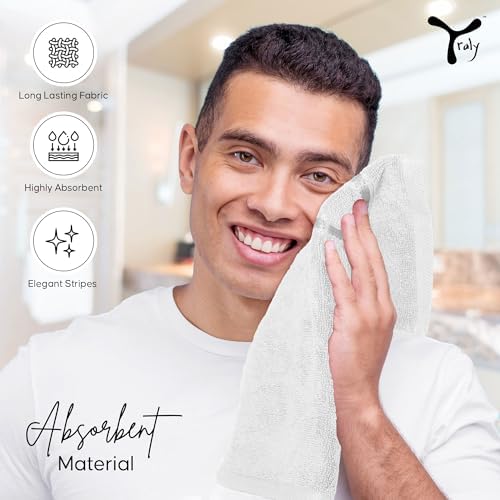 Luxury Wash Cloths 12 Pack Soft Absorbent 13x13 Inch - White