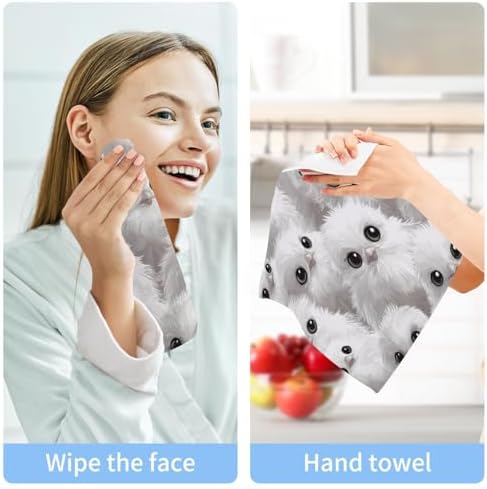 Fluffy 12x12in Washcloths Face Hand Towels 2-Pack of Soft Cotton Washcloths