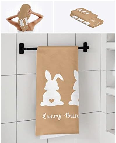 Anzona Easter White Bunny 3 Piece Bath Towel Set