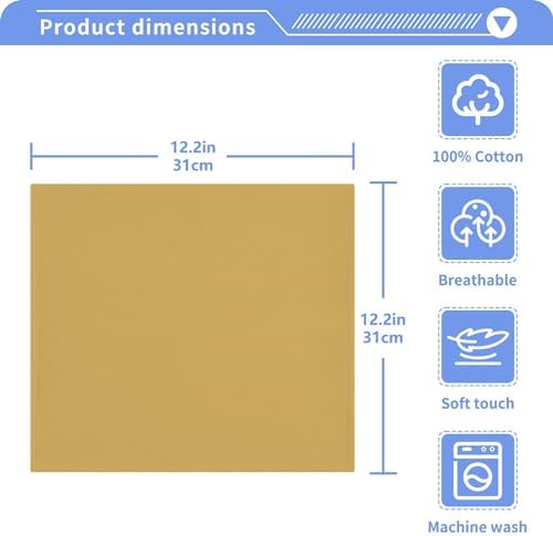 KEIGE 2Pcs Brown Washcloths 12x12in Quick Drying Absorbent Soft Bathroom Towels