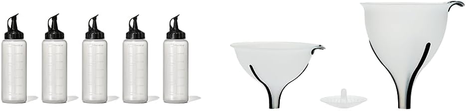 Perfect Squeeze Bottles 5-Pack and Funnel Set