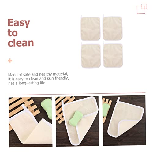4-Piece Exfoliating Body Scrub Towels for Smooth Skin