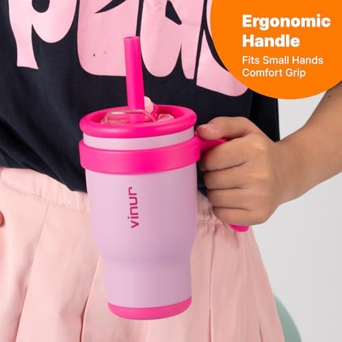 VINUR Kids Insulated Tumbler with Handle Perfect Sip