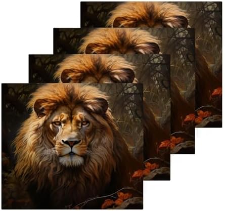 YETTASBIN Lion Washcloth Perfect 4-Piece Baby Face Towels