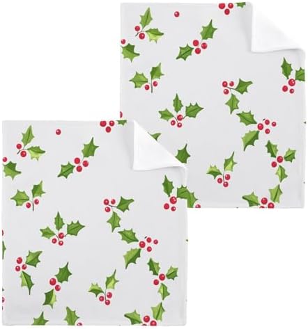 Bulletgxll Cotton Washcloths Set of 2 12x12 Inch Soft Absorbent Face Cloths
