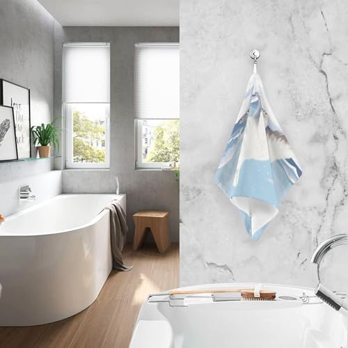 Fox White Snow Hand Towels High-Quality Cotton Washcloths for All Uses