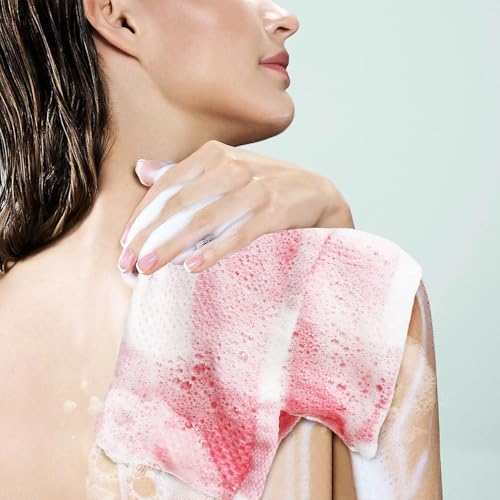 Cleanbear 4-Piece BUFFALO CHECK Face Towels for Showering
