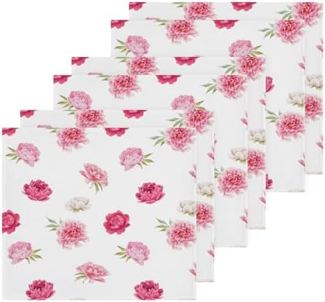 Relaxing Pink Floral Washcloths Soft Absorbent 12x12 2-Pack