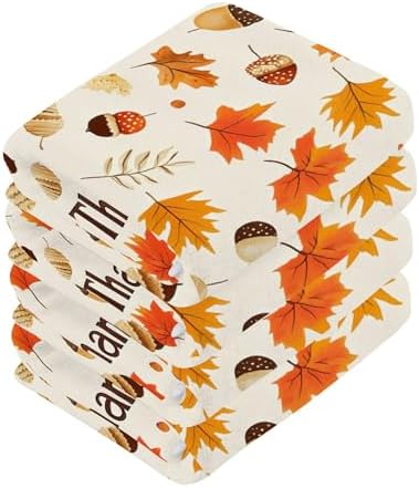 Xigua Autumn Leaves Washcloth Set Best for Handheld Use