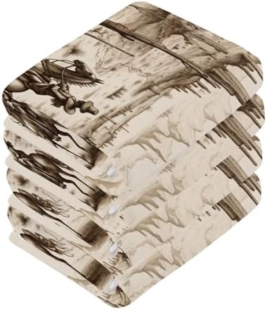 Sturdy Cowboy Face Towels for Emergencies or Family Use