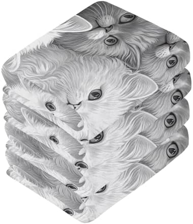 Msyxl 2-Pack Grey Washcloths for Bathroom