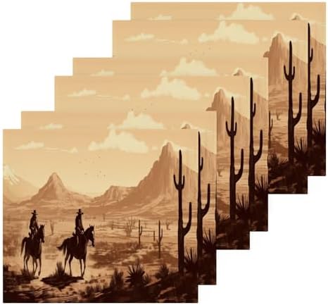 Xigua Western Cowboy Washcloths Absorbent Soft 10x10