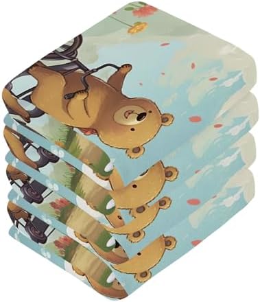Cartoon Bear Washcloth Set