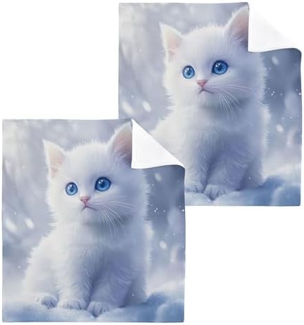Qilmy Cute Kitten Washcloth 4-Pack