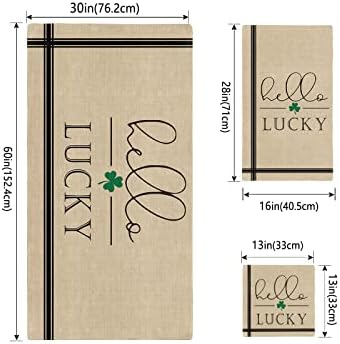 Anzona St Patricks Day 3 Piece Bath Towel Set