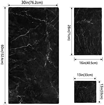 Marble Black White Crack Mini Towel Set