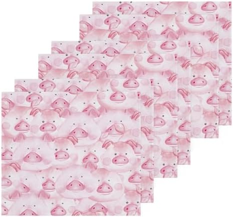 Cute Pigs Xigua Washcloth Set - 2-12 Pcs 12x12in Washable Durable