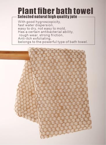 Eco-Friendly Jute Back Body Exfoliating Washcloth Towel for Men Women