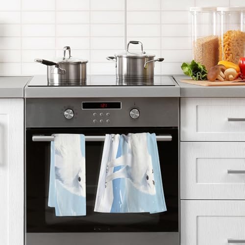 Quick Dry White Fox Snow Hand Towels
