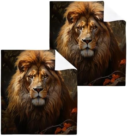 YETTASBIN Lion Washcloth Perfect 4-Piece Baby Face Towels
