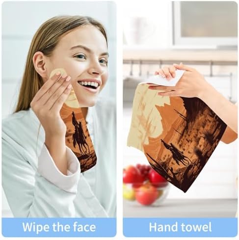 Yettastbin 4-Piece Cowboy Washcloth Set
