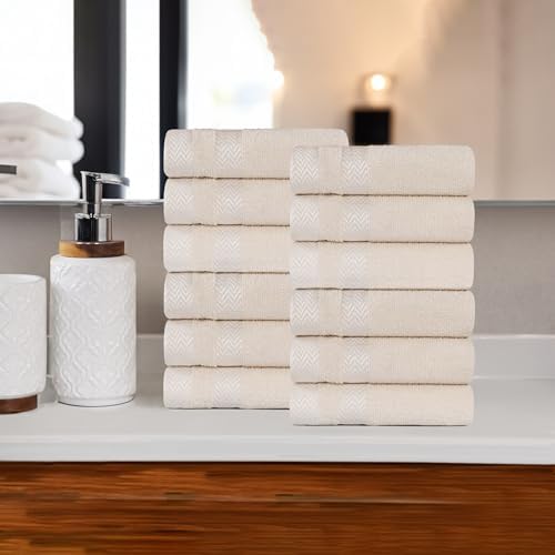 12-Piece Luxury Cotton Washcloths Set