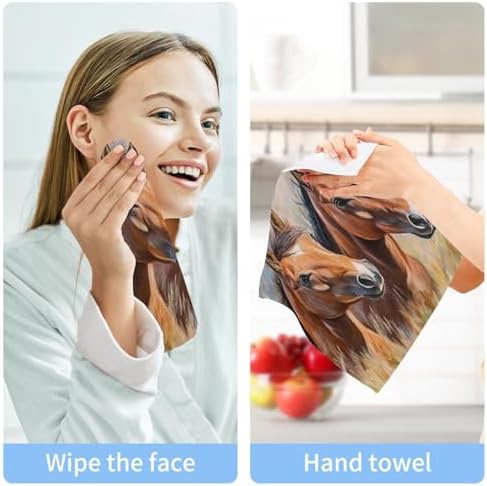 Your New Essential 2-Pack Pastel Horses Washcloths