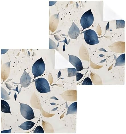 Xigua Watercolor Leaves Washcloth Set