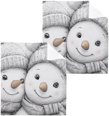Snowman 2-Pack Washcloths