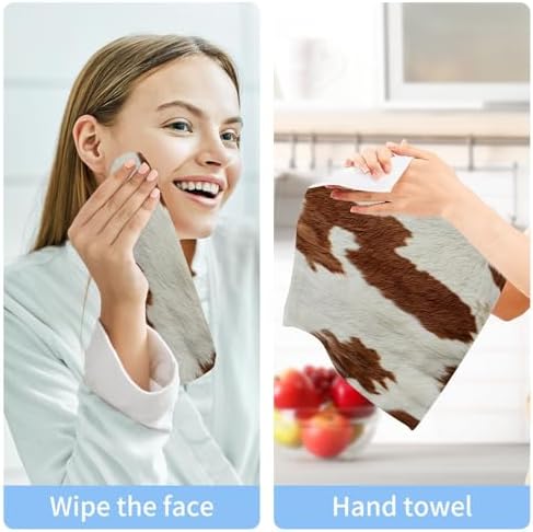 Perfect 12x12 Soft Print Washcloth Set for Bathroom More