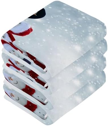 Cute Winter Snowman Towels Set for Bathroom Travel