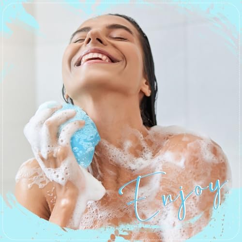 Boao 4 Piece Exfoliating Washcloth Set Blue