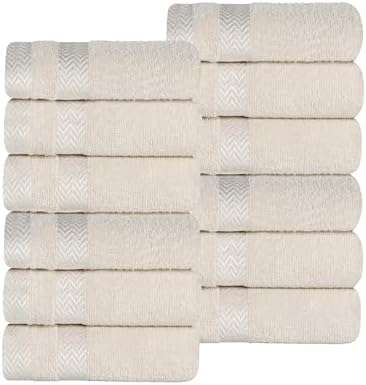 12-Piece Luxury Cotton Washcloths Set