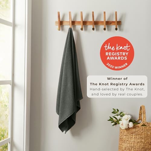Dark Grey Washcloth - 100 Cotton 12-Pack 13x13 - Soft Absorbent Durable